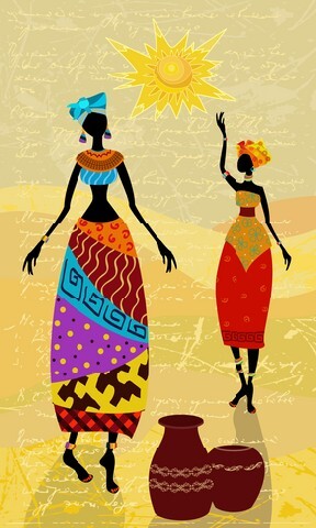 African women patterned background